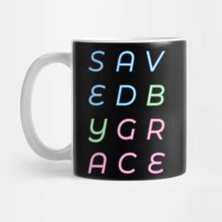 Saved By Grace - Neon Sign Mug